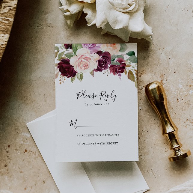 RSVP Rústica Floral y Foliage Botánico (Subido por el creador)