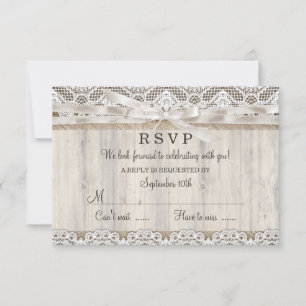 RSVP Rústica Vintage Lace & Wood Wedding