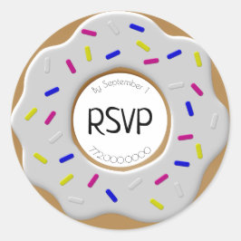 RSVP Sello para sobres de Donut y Sprinkles de vai
