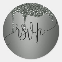 RSVP Silver Pegatina