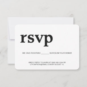 RSVP simple moderno sin enviar asiento reservado p
