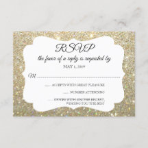 RSVP Su Día Purpurina Fab Gold