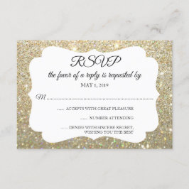 RSVP Su Día Purpurina Fab Gold