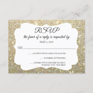 RSVP Su Día Purpurina Fab Gold