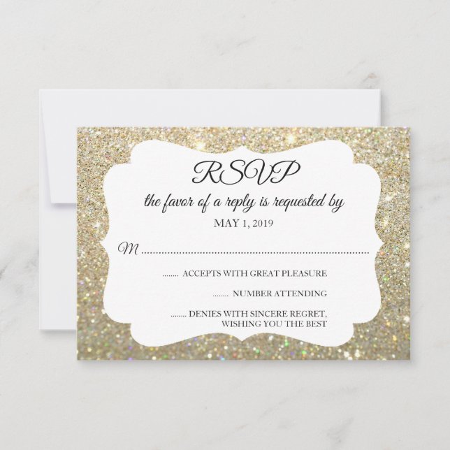 RSVP Su Día Purpurina Fab Gold (Anverso)
