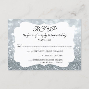 RSVP Su Día Purpurina Fab Silver