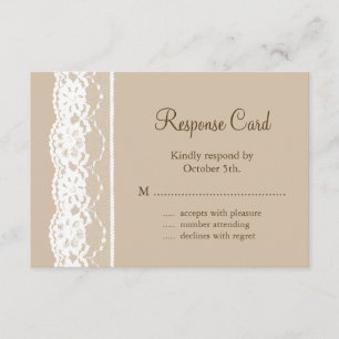 RSVP suave de color beige y encaje vintage