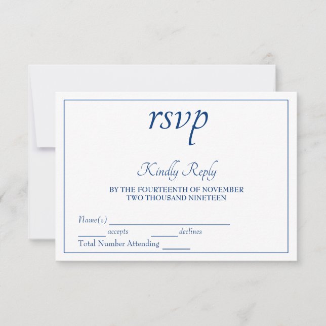 RSVP suave elegancia (Anverso)