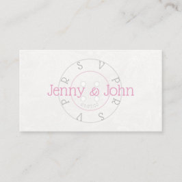 RSVP tarjeta de costura de encaje vintage y botón