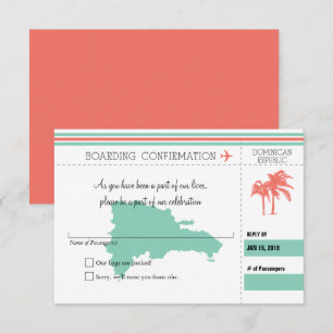 RSVP Tarjeta de embarque a República Dominicana