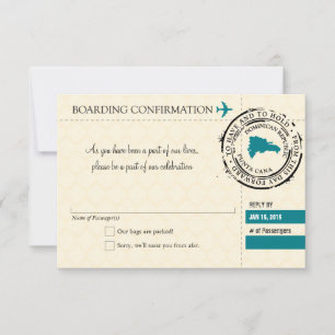 RSVP Tarjeta de embarque a República Dominicana