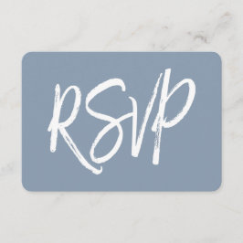 RSVP - Tarjeta de respuesta de Boda azul turbulent
