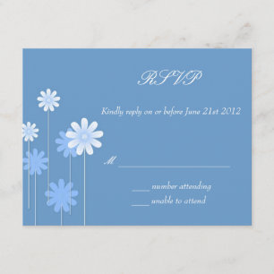 RSVP - Tarjeta de respuesta de Boda de margarita a