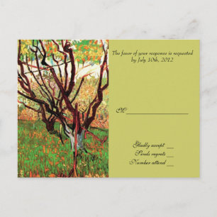 RSVP, tarjeta de respuesta, Huerto en Flor