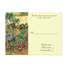 RSVP, tarjeta de respuesta, van Gogh