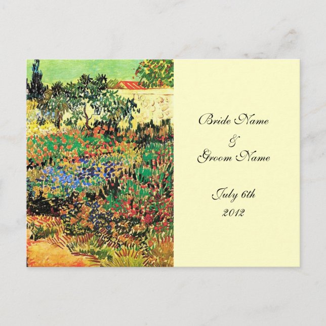 RSVP, tarjeta de respuesta, van Gogh (Anverso)