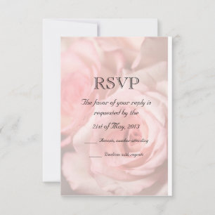 RSVP Tarjeta Roses rosados