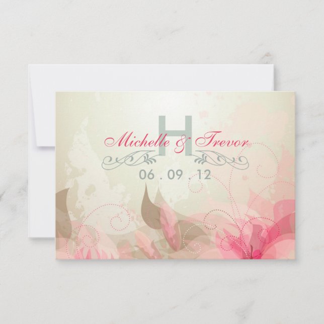 RSVP - Tarjetas de Invitación de Boda Abstractas c (Anverso)