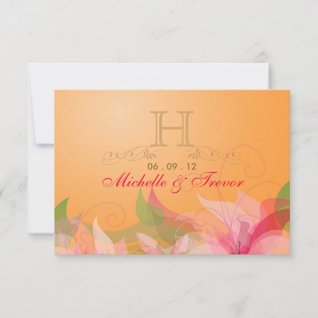 RSVP - Tarjetas de Respuesta de Boda de Otoño de M (Anverso)