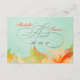 RSVP - Tarjetas de respuesta de Boda floral ausent