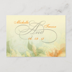 RSVP - Tarjetas de respuesta de Bodas florales de 