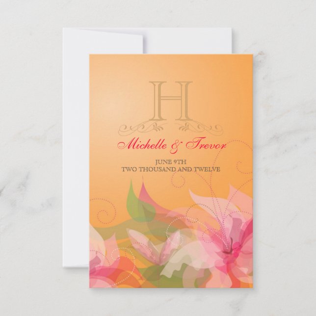 RSVP - Tarjetas de respuesta de jardín floral de T (Anverso)