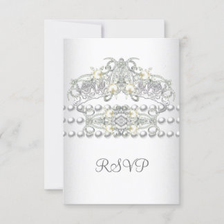 RSVP Tiara Plata Perla Blanca Diamante