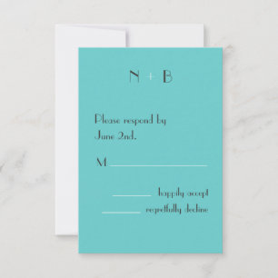 RSVP turquesa moderna