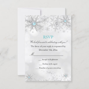 RSVP Verde azulado Blue Winter Wonderland Cumpleañ