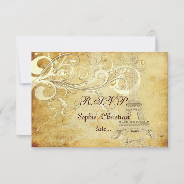 RSVP VINTAGE EIFFEL TOWER/VANILLA SWIRS (Anverso)