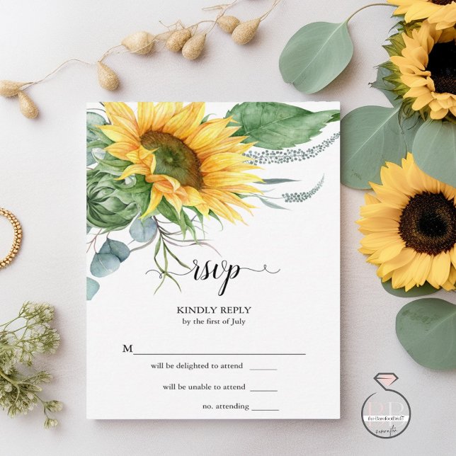 RSVP Watercolor Sunflowers (Subido por el creador)