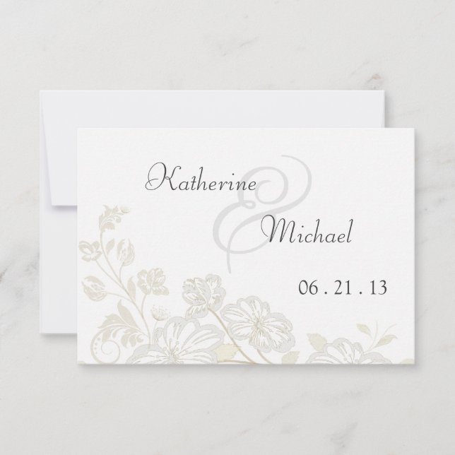 RSVP White en blanco floral (Anverso)
