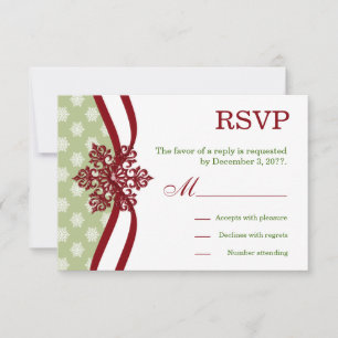 RSVP Winter Wedter Cranberry Light Sage