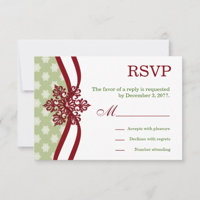 RSVP Winter Wedter Cranberry Light Sage (Anverso)