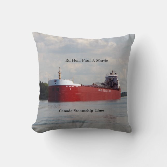 Rt. almohada cuadrada del Hon Paul J. Martin (Anverso)