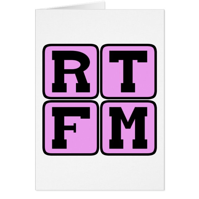 RTFM Leer El #$%%^ Manual Acrónimo de jerga de Int (Frente)