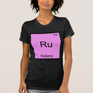 Ru - Rubens Camiseta de símbolo de elemento de quí