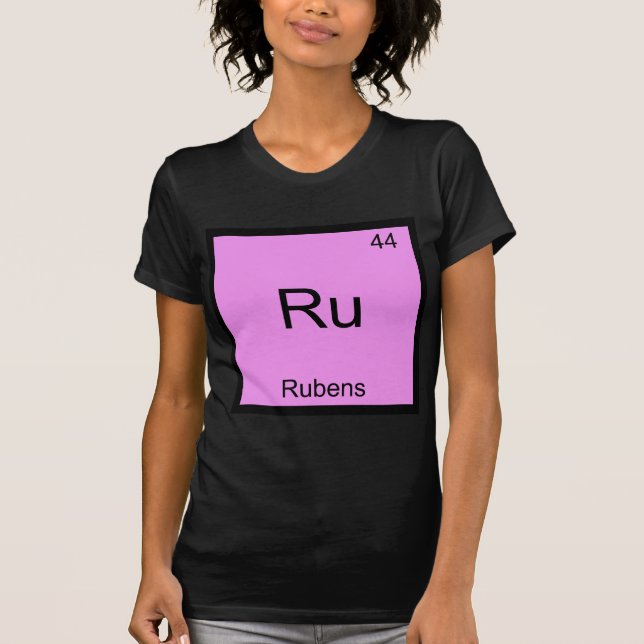 Ru - Rubens Camiseta de símbolo de elemento de quí (Anverso)