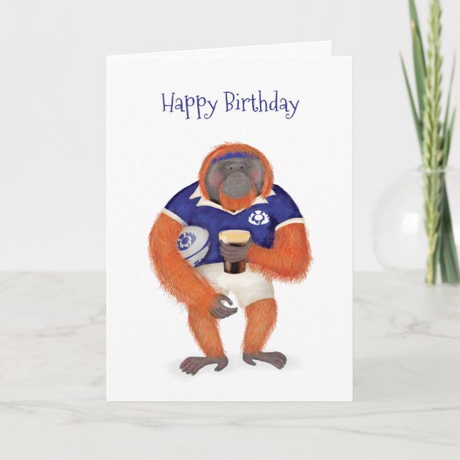 Ruaridh, la tarjeta de cumpleaños del orangután de (Anverso)