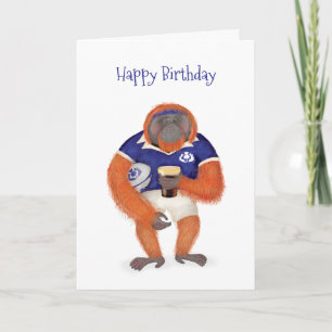 Ruaridh, la tarjeta de cumpleaños del orangután de