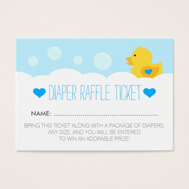 Rubber Ducky Bubble Bath Boy Baby Shower (Frente)