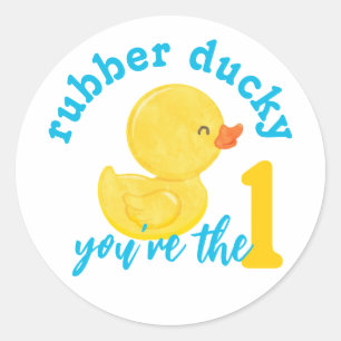 Rubber Ducky eres el primer Pegatina de cumpleaños