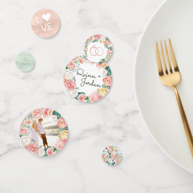 Rubefacción Verano Floral Bridal Ducha Confetti (Grupo)