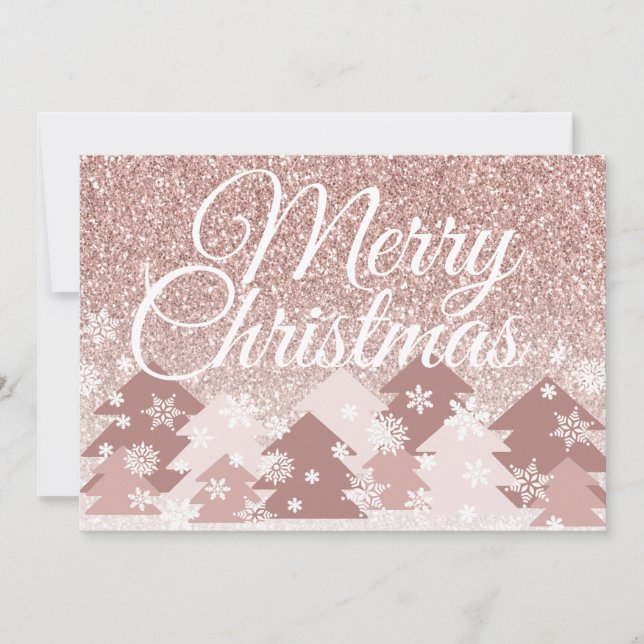 Rubi Glitter Feliz Navidad Árboles Rosados (Anverso)