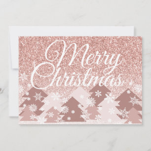 Rubi Glitter Feliz Navidad Árboles Rosados