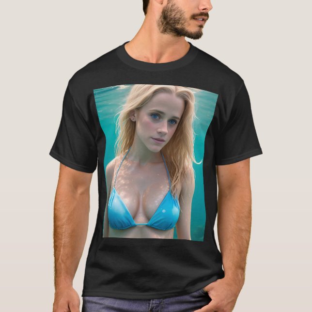 Rubia en una camiseta submarina de Bikini (Anverso)