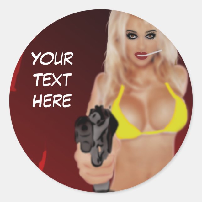 Rubia peligrosa - Pegatina Femme Fatale (Anverso)