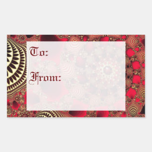 Rubies y Pegatinas de etiquetas de regalo de oro