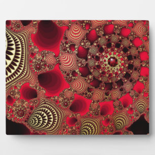 Rubies y placa con fotos de oro