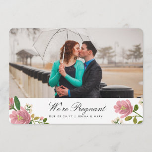 Rubor Bouquet Pregnancy Invitación